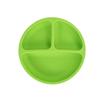 Novo conjunto de louça infantil de silicone tigela com compartimento para suplemento alimentar de bebê quatro ventosas reforçadas antiderrapante resistente a quedas placa de aquecimento