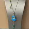 Estilo Dinastía Song Nuevo Chino Multicolor Loto Estilo Nacional Calabaza Colgante Adorno Llavero de Coche Cadena para Suéter Estilo Nuevo Chino