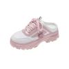 Zapatos de Mujer Talla Grande 2022 Primavera y Otoño Comercio Exterior Nuevo Estilo Baotou con Cordones Medias Zapatillas Deportivas Estudiante Femenina ins de Moda