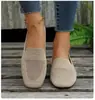 Transfronterizo Verano 2025 Nuevos Zapatos Planos Redondos de Gran Tamaño de Comercio Exterior Europeo y Americano para Mujer de Boca Baja Estilo Deportivo Casual para Mujer