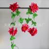 Crisantemos Artificiales de Alta Calidad para el Festival Qingming, Flores de Plástico para Sitios de Sepultura, Flores de Exhibición para la Ceremonia de Limpieza de Tumbas con Enredadera, Flores Falsas al por Mayor