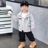 Chaqueta de Otoño para Niños 2026 Nueva Fresca y Elegante Cortavientos de Primavera y Otoño para Niños Abrigo con Capucha de Ropa Urbana de Moda para Niños