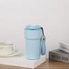Nueva taza de café rombo con indicador de temperatura inteligente, taza al vacío de aspecto elegante para niña con cuerda, taza portátil para coche con pajilla