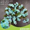 Decoración de Techo de Enredadera de Sakura, Enredadera de Flores Artificiales, Flor Falsa para Cubrir Tuberías de Agua de Calefacción y Aire Acondicionado, Guirnalda de Flores para Bodas