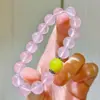 Pulsera de Plata 925 con Diseño de Cuarzo Rosa de Madagascar y Jade