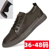 Sapatos Casuais Masculinos Pequenos Tamanho 36 Primavera e Verão 37 Costurados à Mão Tamanho Grande 45 Couro Genuíno 46 Tênis Retrô 47 Respirável 48