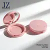 Caixa redonda com fivela Jinze, textura de pó compacto fosco, caixa de maquiagem, caixa de pó, material de embalagem plástica