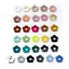 Accesorios de Colgante para Bolso, Pendientes, Collar DIY de Flor de Cinco Pétalos, Perforación Media, Acrílico Retro Transfronterizo Europeo y Americano, 26 mm