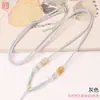 Cuerda Fina Tejida a Mano de Cera de Abejas Jade Dorado Pixiu DIY Hecho a Mano para el Cuello Venta al por Mayor