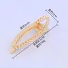 Accesorios para el Cabello Transfronterizos de Moda Pasador Pinzas para Flequillo Laterales Pinza Lateral de Aleación para Mujer Pinza de Pato con Cadena Ins para Cabello Suelto