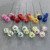 Lirio Araña Artificial de 3 Cabezas, Lirio de Lluvia y Flor Manju Shaw para Decoración de Salón de Bodas, Arreglo Floral, Decoración del Hogar, Flores de Seda