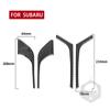 Adecuado para Subaru Forester 13-18, pegatinas decorativas para manija de puerta interior de fibra de carbono, accesorios de modificación interior del automóvil