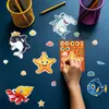 8 pegatinas de caras de criaturas marinas de dibujos animados que cambian de cara, para manualidades DIY en educación infantil, decoración de juguetes, decoración de cuadernos