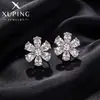 Pendientes de Aleación de Cobre Galvanizados en Blanco Xuping Jewelry Transfronterizos Pendientes de Diseño Versátil de Lujo Ligero para Mujer Venta al por Mayor