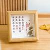Nuevo Marco de Fotos Cuadrado con Ilustración de Caligrafía de Estilo Chino Decoración de Escritorio Ornamento Estilo Zen Atrezzo Fotográfico Antiguo Artesanía