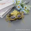 Máscara Meia-Face para Carnaval de Veneza Festa à Fantasia Máscara de Olho de Rainha de Alto Valor Transfronteiriça com Pedrarias para Mulheres