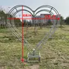 Estrutura de Arco Treliçado em Forma de Coração Decoração de Fundo Arranjo Parque Estrutura de Escalada Ferro Forjado Externo Adereços de Fotografia Casamento Enfeites