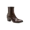 Nuevas botas ajustadas de otoño e invierno para comercio transfronterizo, botas elásticas negras de tacón grueso y punta cuadrada, botas de moda de punta redonda y tacón medio para commuting para mujer