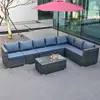 Sofá de Ratán para Exteriores, Impermeable, Protección Solar, Ocio, Silla Doble de Ratán de Hierro Forjado, Juego de Muebles para Exteriores, Balcón, Aire Libre