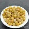 Cuentas Sueltas de Topacio Natural Antiguo, Accesorios para Joyería DIY de Jade Natural, Se Pueden Combinar con Pulseras, Venta al por Mayor de Cuentas Redondas de Topacio