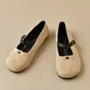 Zapatos Planos Redondos de Gamuza Estilo Retro Chanel para Mujer, Nuevos Mocasines de Suela Suave Primavera 2026, Zapatos de Abuela, Zapatos Mary Jane