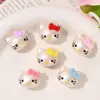Dibujos animados de gato kt de goma con cuentas, lindos accesorios para bolígrafos, cadena para bolsa DIY, cadena para teléfono móvil, llavero, material de cuentas sueltas