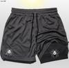 Explosivos AliExpress Serie Araña 2 en 1 Pantalones Cortos Dobles para Hombre Fitness Deportes Pantalones Cortos de Entrenamiento para Hombre Secado Rápido