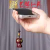 Cadena para Teléfono de Gato de Madera de Ébano, Accesorio de Gato Elegante de Palo de Rosa, Colgante Ruyi de Moneda de Cobre, Llavero de Coche Yiming Xianyuan, Colgante para Bolso