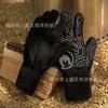 Guantes de aramida con aislamiento térmico ignífugo, resistentes a altas temperaturas, de silicona, anti-escaldaduras, resistentes al calor, para horno, barbacoa, microondas y cocina.
