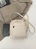 Bolsa de Ombro Simples Plissada Transfronteiriça Estilo Coreano Retrô Moda Bolsa de Mão Deslocamento Diário Bolsa Transversal Cordão Bolsa Feminina