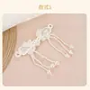 Hebilla de Cheongsam con Borla de Perla Botones de Cristal con Cuentas de Mariposa Estilo Dinastía Han Botones para Traje Tang Accesorios de Ropa Estilo Chino