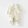 Macacão Acolchoado de Algodão para Bebê Menina, Acolchoado e Espessado Roupa de Outono e Inverno, Macacão, Macacões, Roupa Infantil