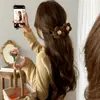 Pinza de Satín de Gama Alta para Cabello, Pinza Versátil de Color Sólido Simple Estilo Francés, Pinza de Tiburón Grande para Peinados Recogidos