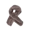 Calentador de cuello peludo para otoño e invierno, bufanda de piel sintética de conejo, cuello de felpa de color sólido, estilo extendido para niños, casual y versátil