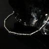 Collar Transfronterizo de Plata de Ley S925, Sencillo y Moderno, Cadena de Bambú Creativa de Alta Resistencia, Elegante y de Lujo Ligero, Diseño Versátil, Accesorio para Mujer