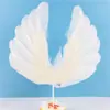 Vestido de noiva branco Princesa Bela decoração de bolo de aniversário grande celebridade da internet inserção de cartão de feliz aniversário