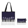 Suministro del Fabricante Bolso de Mano con Notas de Piano Poliéster Moda Bolso de Hombro para Mujer Gran Almacenamiento Billetera para Monedas Neceser