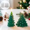 Dos Tipos de Moldes de Silicona para Velas de Árbol de Navidad 3D, Moldes para Adornos de Yeso DIY de Pino Acanalado Ondulado