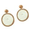 Nueva Llegada Enredadera de Césped Artificial Hecha a Mano Aretes Trenzados Aretes de Estilo Bohemio para Vacaciones Aretes Geométricos Distintivos para Mujer