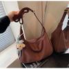 Bolsos Populares Transfronterizos para Mujer 2025 Nuevo Otoño e Invierno Bolso de Hombro Versátil de Gran Capacidad para Viajeros Bolso Bandolera Esmerilado para Mujer