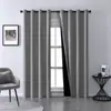Em Estoque Frete Grátis Cortinas com Isolamento Térmico e Proteção Solar, Cortinas Prontas, Cortinas Blackout Total Revestidas de Tecido da Ásia Primavera