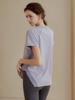 Ropa de yoga holgada de manga corta para mujer, camiseta deportiva de secado rápido de alta calidad, transpirable, para correr, entrenar y fitness.