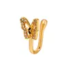 Amazon Transfronterizo Tachuela para Nariz Anillo para Nariz Sin Perforación de Oro de 18K Joyería para Oreja y Nariz Moda Pequeño y Elegante Accesorio para Nariz de Moda