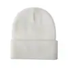 Novo chapéu de malha de cor sólida simples para homens e mulheres, quente, para lazer ao ar livre, versátil, chapéu pullover coreano para atacado