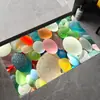 Alfombrilla de Barro Diatomeas para Entrada de Baño, Alfombrilla Absorbente de Agua para Pies, Resistente a la Suciedad, Lavable, Alfombrilla Antideslizante, Alfombrilla de Piso de Baño con Piedras 3D