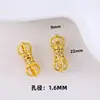 Joyería estilo Tíbet Chapada en Oro Cobre Conserva el Color Mantra de Seis Palabras Rueda Giratoria de Oro Colgante Dios Amarillo de la Riqueza Vajra Accesorios para Pulseras DIY