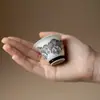Xícara de Chá de Cerâmica com Padrão de Renda, Design Independente da Dinastia Tang e Song, Conjunto de Chá Kung Fu, Xícara Pequena Individual para Uso Doméstico