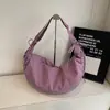 Bolsa de Ombro Estilo Coreano Moda Cor Sólida Formato Dumpling 2026 Nova Casual Grande Capacidade Transversal Leve Simples Tendência