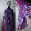 Fondo de organza de alta densidad toma de fotos degradado láser diseñador flash luz de agua tela ropa color mágico tela suave