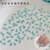 Mini strass para nail art em formato de gota de zircônia, tendência popular online, strass longos em formato de gota, strass de fundo plano e formato irregular para unhas postiças